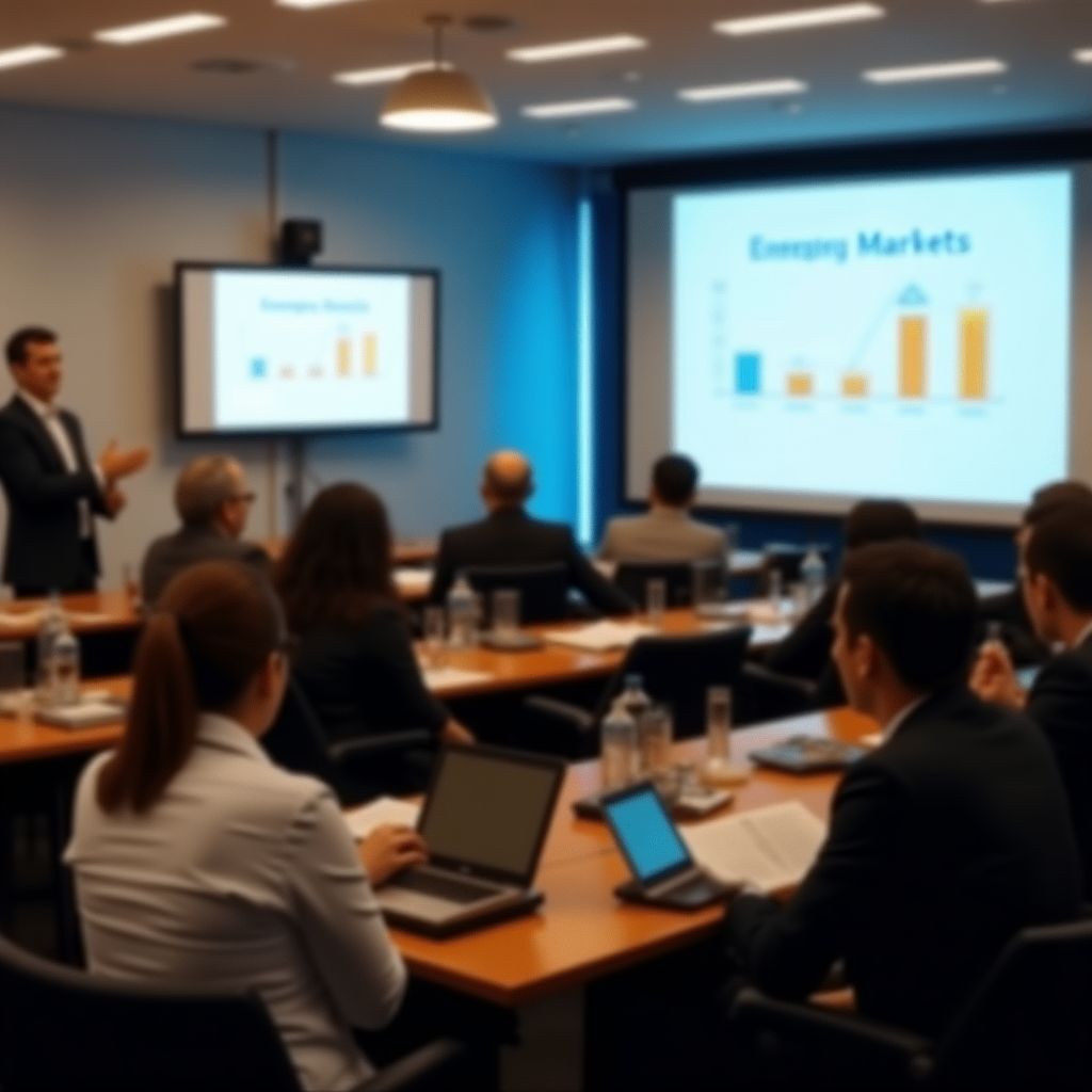 Presentación en un seminario financiero